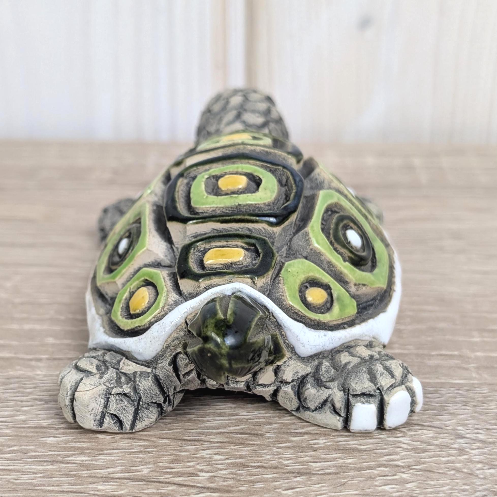 Artesania Rinconada Turtle Figurines, Ceramic Uruguay Set, Hand Painted, Vintage 1970s