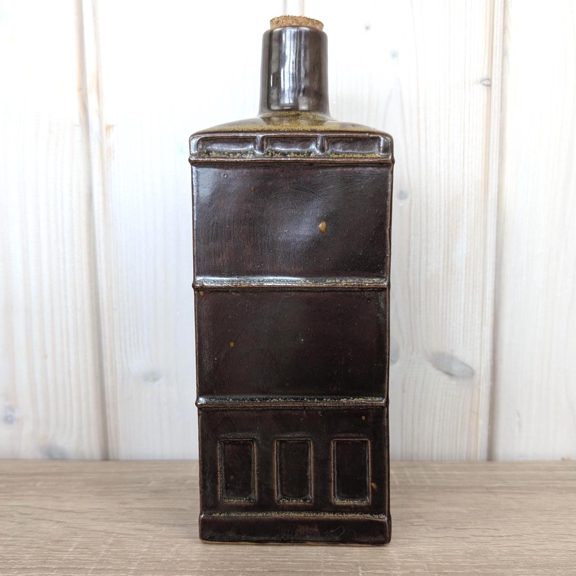 Vintage Ceramic Lighthouse Bottle Kap Arkona 1989, East German DDR Pottery Decanter Schinkelturm Rügen, Collectible Souvenir Vase with Cork