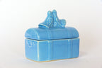 Trinket Box - Jasba 4887 3- Ceramic- Vintage Blue with doves/lovebirds