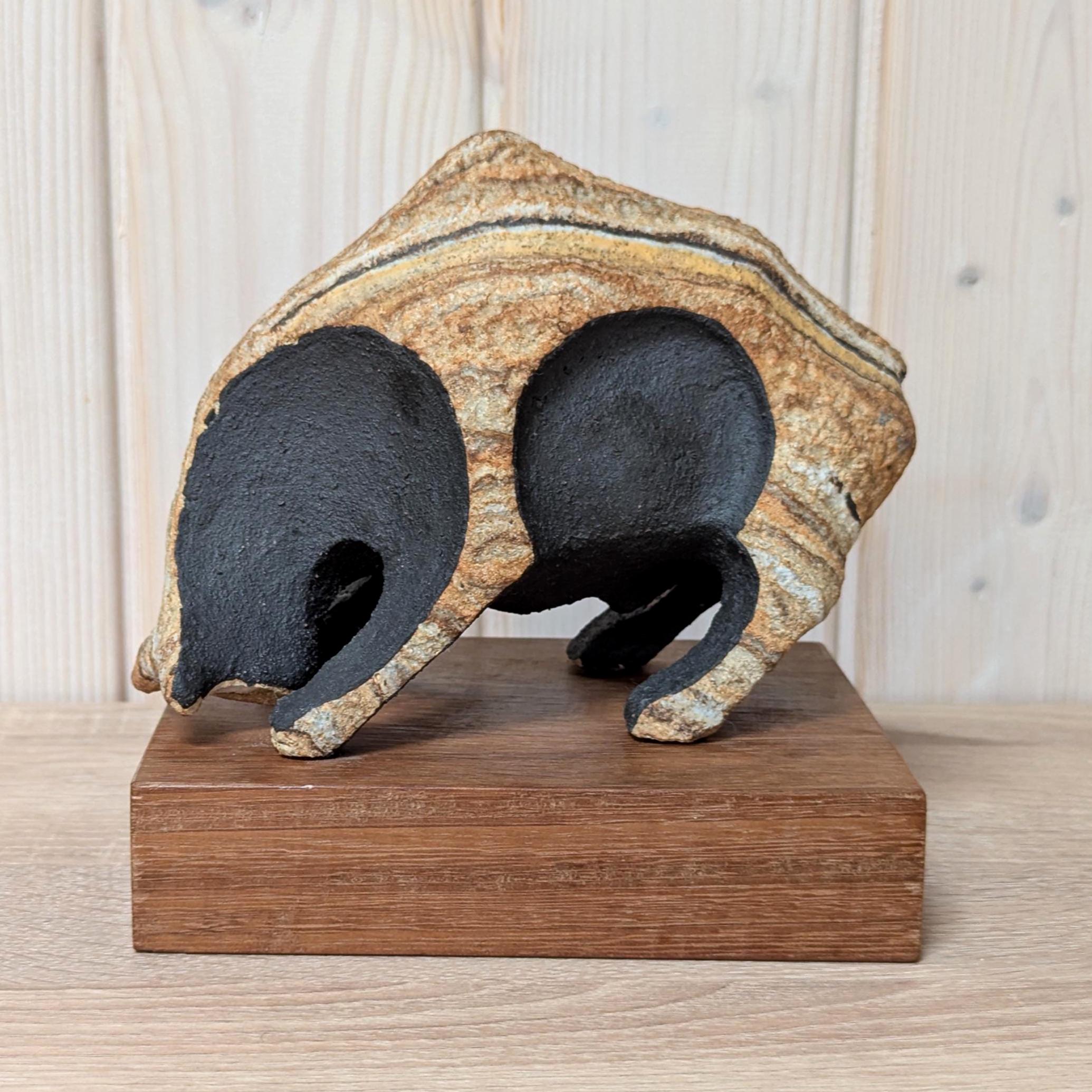 Handmade Ceramic Bull  Sculpture, Juan Ramon Gimeno, Spanish Studio Art, Vintage