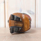 Hand Carved Wooden Owl Figurine, Painted Folk Art Sculpture, Wall Hanging, Vintage 1960s