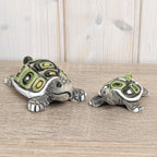 Artesania Rinconada Turtle Figurines, Ceramic Uruguay Set, Hand Painted, Vintage 1970s