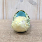 Majolica Cucumber Ashtray Trinket Dish Green Turquoise, 1950s