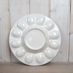 Hand Painted Italian Egg Plate, Ceramic Serving Dish Italy, Mid Century Tableware, Vintage 1960s