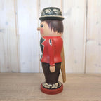 Erzgebirge Nutcracker, Hand Painted Wood Folk Art, Red, East German, Vintage 1970s