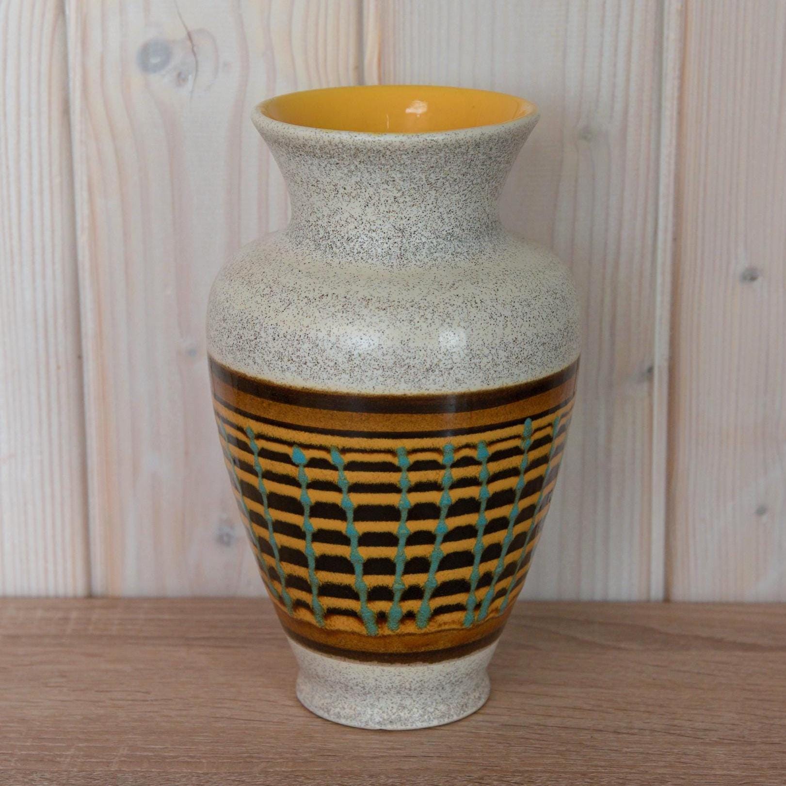 Vintage Dümler & Breiden Vase 150-20, West German Pottery, 1970s Mid-Century Ceramic, Retro Collectible