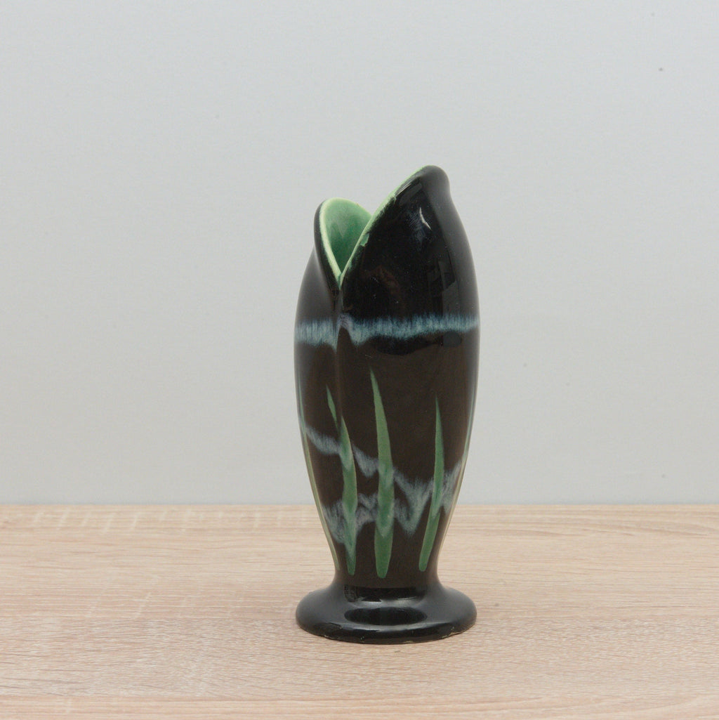 Rare - Scheurich Vase - 234-13 - Black/Green/Blue