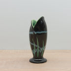 Rare - Scheurich Vase - 234-13 - Black/Green/Blue