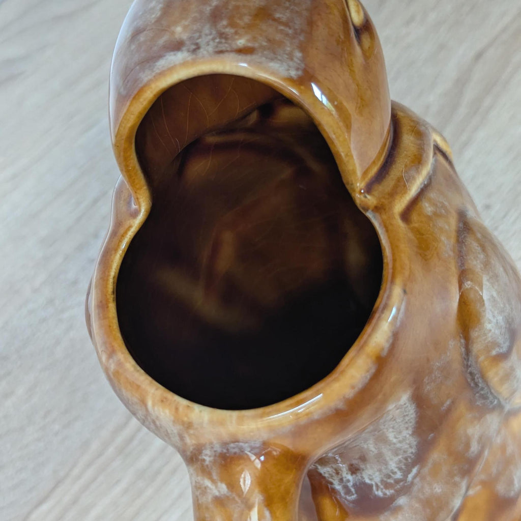 1950s Raven Jug: Colonial Loza Argentina Ceramic Pitcher