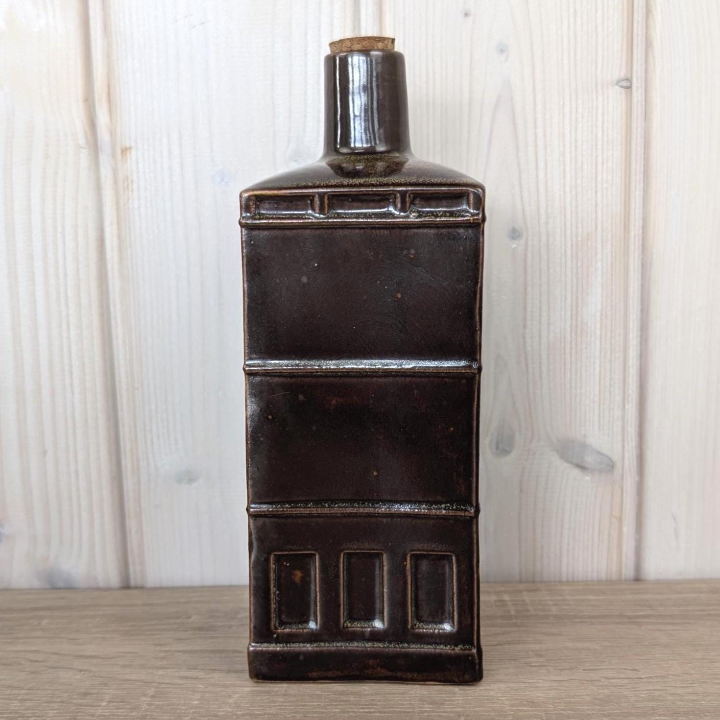 Vintage Ceramic Lighthouse Bottle Kap Arkona 1989, East German DDR Pottery Decanter Schinkelturm Rügen, Collectible Souvenir Vase with Cork