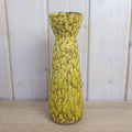 Scheurich 520-22 Fat Lava Vase, Yellow Ochre Volcanic Glaze, West German Pottery, 1960s