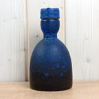 Ruscha 312 Vintage West German Pottery Jug with Stopper, Mid Century Blue Ceramic Bottle Vase