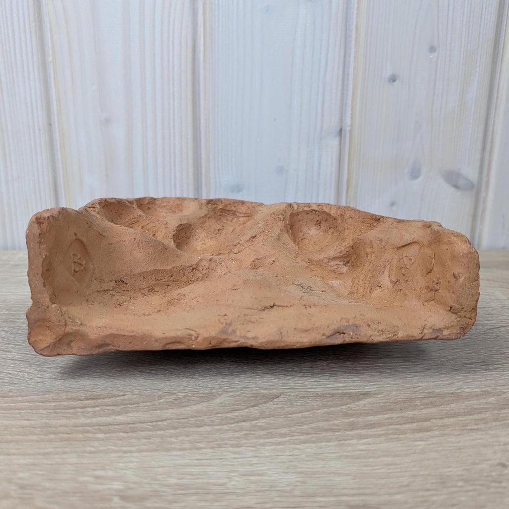 Terracotta nativity sculpture, handmade European studio piece, 1975 dated