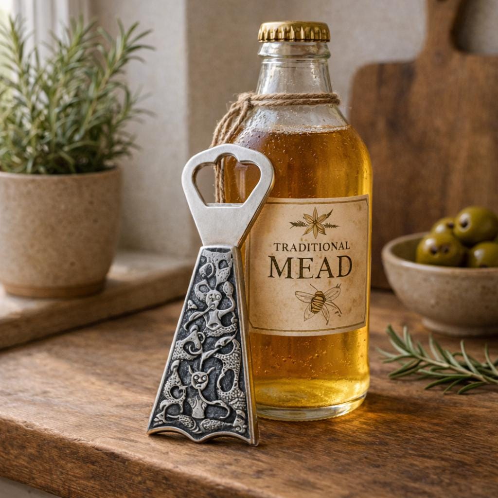 Vintage A·S Formtinn Oseberg Pewter Bottle Opener No. 1004, Handcast Norway, Original Box, 1970s
