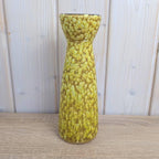 Scheurich 520-22 Fat Lava Vase, Yellow Ochre Volcanic Glaze, West German Pottery, 1960s