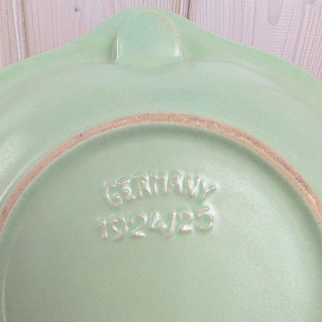 Jasba Germany Advent Candle Holder, Celadon Mint Green Ceramic, Model 1924/25, Pre-1949, Rare Early Version, Advent Wreath Bowl