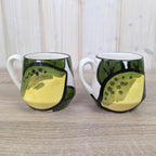 Schramberg Monaco Fruit Mugs Set of 6, Vintage German Ceramic Coffee Cups, 1970s
