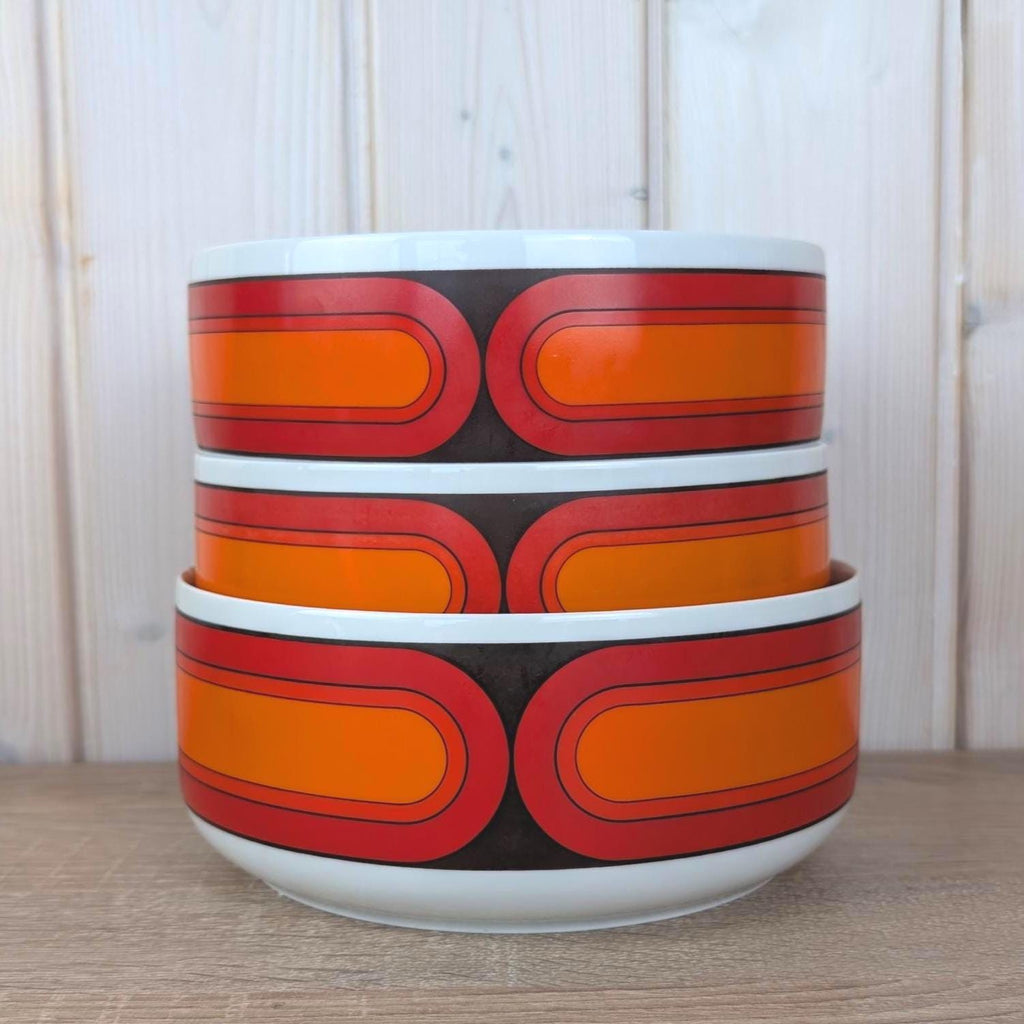 Arzberg Sizilia 3000 Serving Bowl, Hans Theo Baumann, Orange Red, 1970s German Porcelain, Choose Your Size