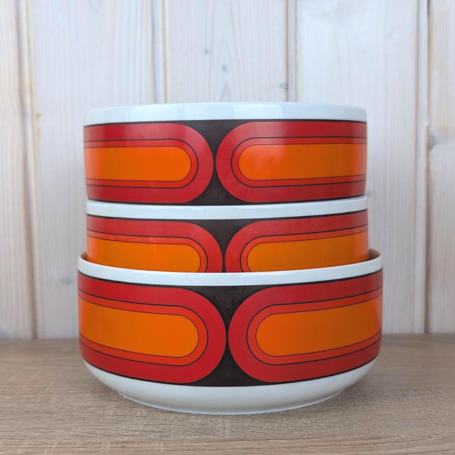 Arzberg Sizilia 3000 Serving Bowl, Hans Theo Baumann, Orange Red, 1970s German Porcelain, Choose Your Size