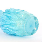 1960s Ingrid Glass Vase Blue Turquoise Vintage