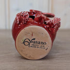 Vintage C. Fasano Nativity Scene: Handmade Red Glazed Ceramic Crèche