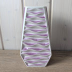 Rare Purple Relief Vase, Porcelain Plankenhammer Flos Bavaria, Mid Century