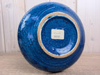 Bitossi Ikano Blue Chamberstick Candle Holder, Aldo Londi, Made in Italy, 1960s