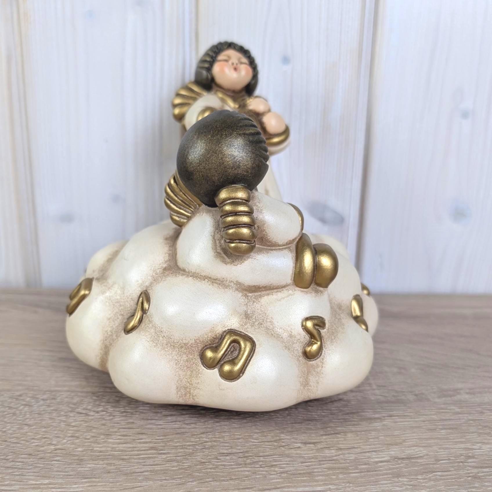 Vintage Thun Carillon Angeli, Angel Music Box, Italian Ceramic, Singing Angels on Cloud, 1980's