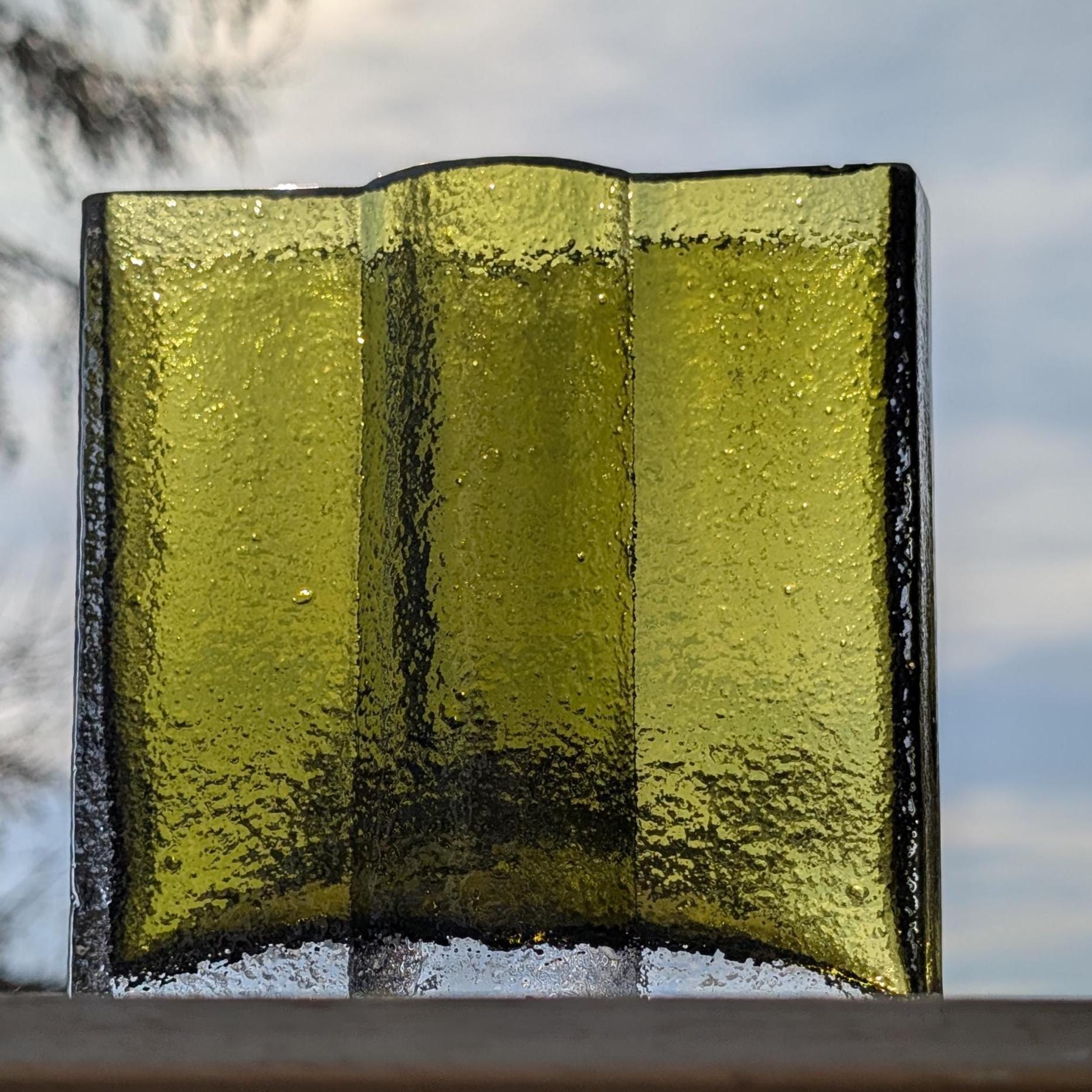 Vintage Nanny Still Riihimäki Olive Green Glass Vase, Finnish Art Glass, 1960s