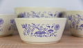 Ditmar Urbach Blue Onion Nesting Bowls Set of 4 Czechoslovakia Mid Century Ceramic