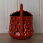 Fratelli Fanciullacci Red Ceramic Watering Can Vase, Mid-Century Italian Pottery