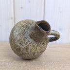 Ruscha 304 Fat Lava Jug, West German Pottery, Beige Brown Black Drip Glaze, 1960s Vintage Ceramics