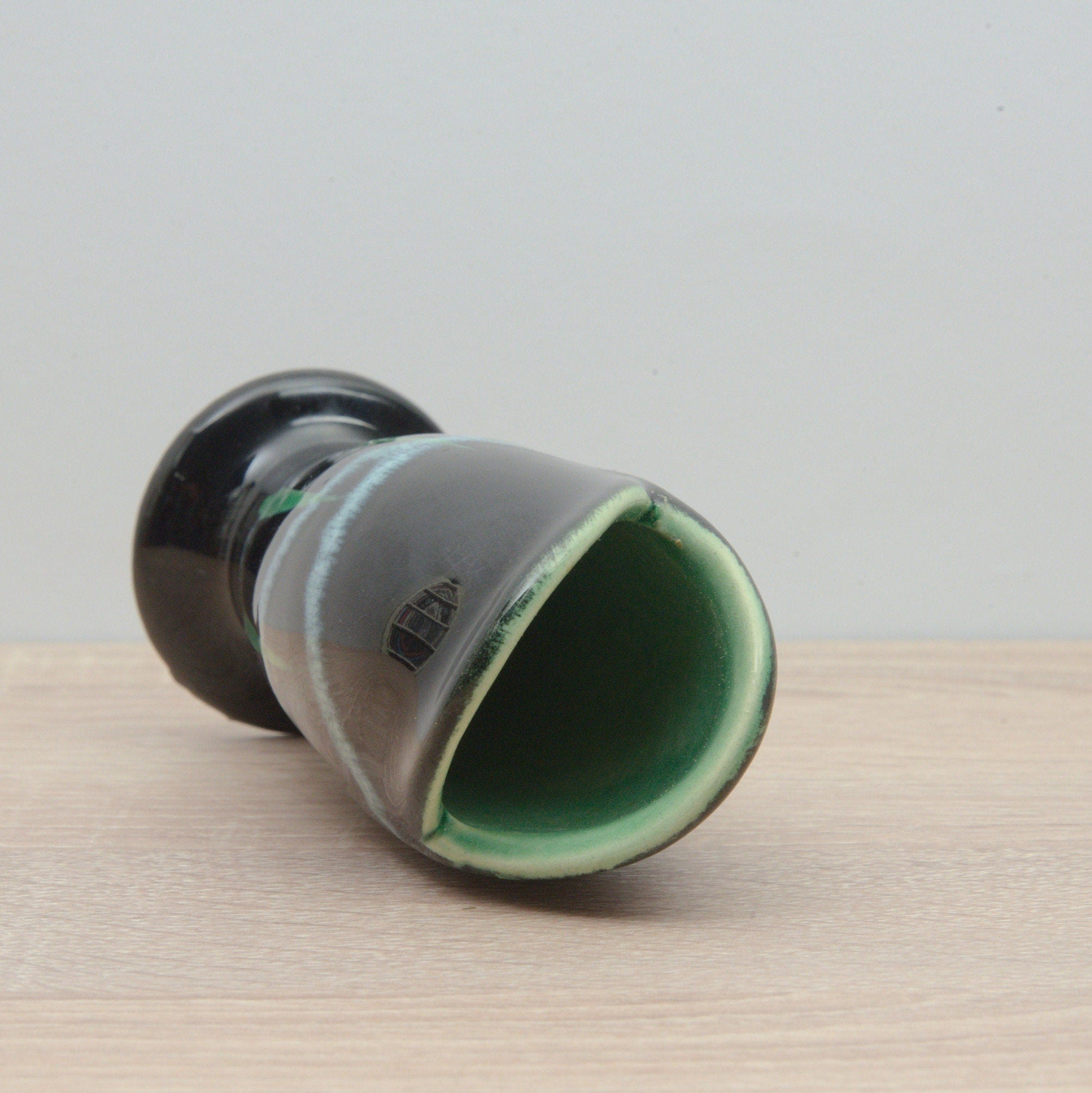 Rare - Scheurich Vase - 234-13 - Black/Green/Blue
