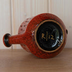 Fratelli Fanciullacci Red Ceramic Watering Can Vase, Mid-Century Italian Pottery