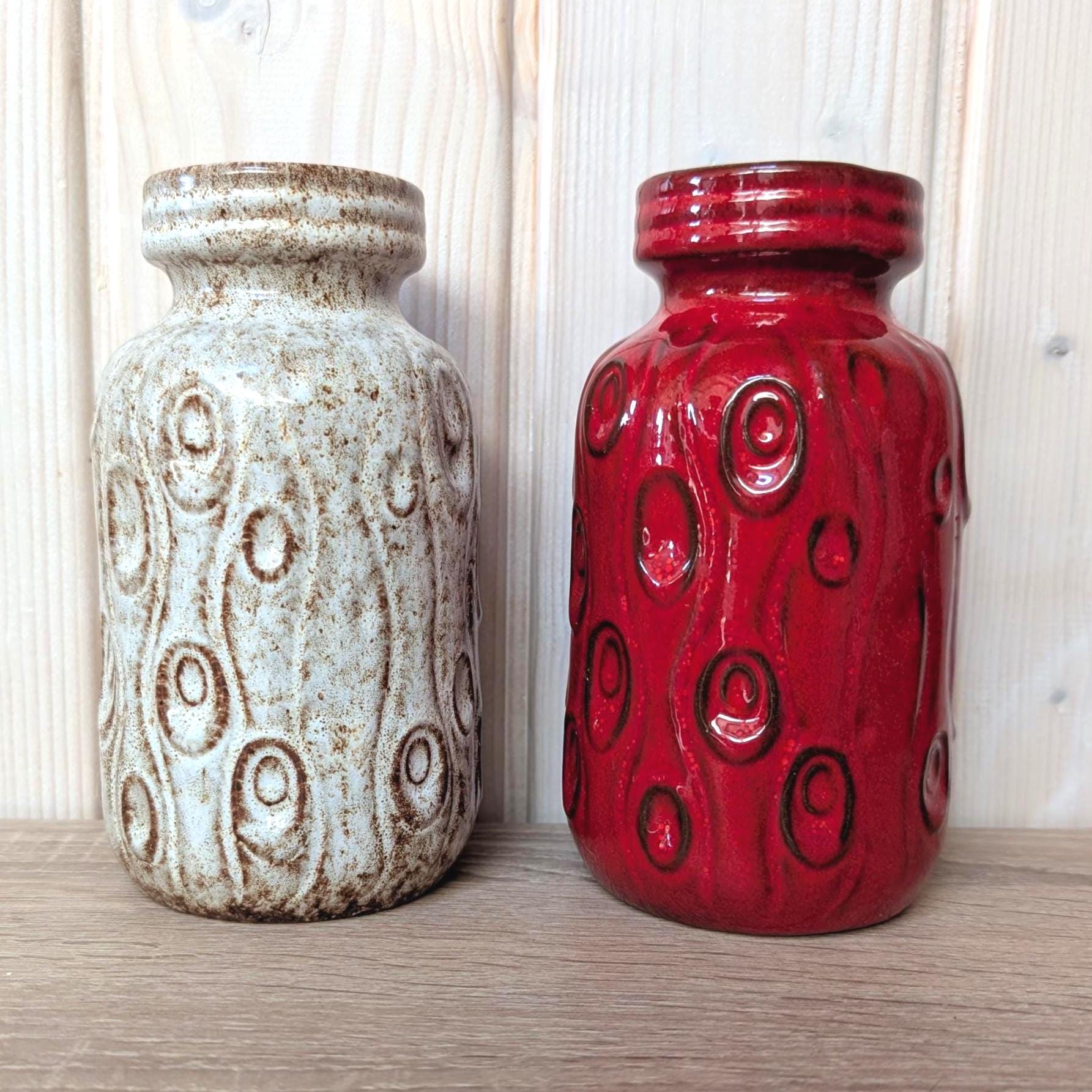Vintage Scheurich 288-15 Vase, West Germany, Koralle Decor, Fat Lava Era WGP Pottery, 1970s, Choose Your Colour
