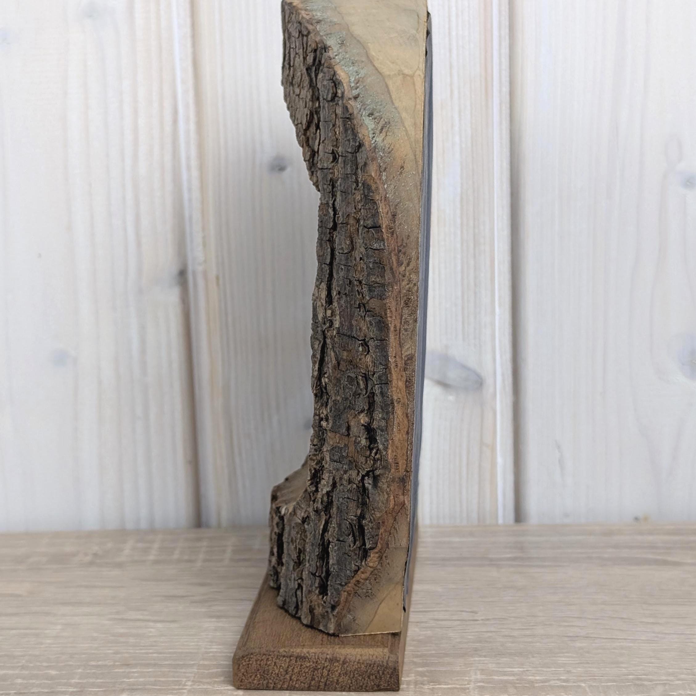Hand Carved Forest Diorama, Black Forest Wood Scene, Mid Century