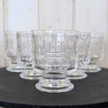 Spiegelau Happy-Time Allrounder Glasses Set of 6, Brutalist Relief Crystal in the style of Finnish designer Nanny Still, Germany 1970s