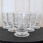 Spiegelau Happy-Time Allrounder Glasses Set of 6, Brutalist Relief Crystal in the style of Finnish designer Nanny Still, Germany 1970s