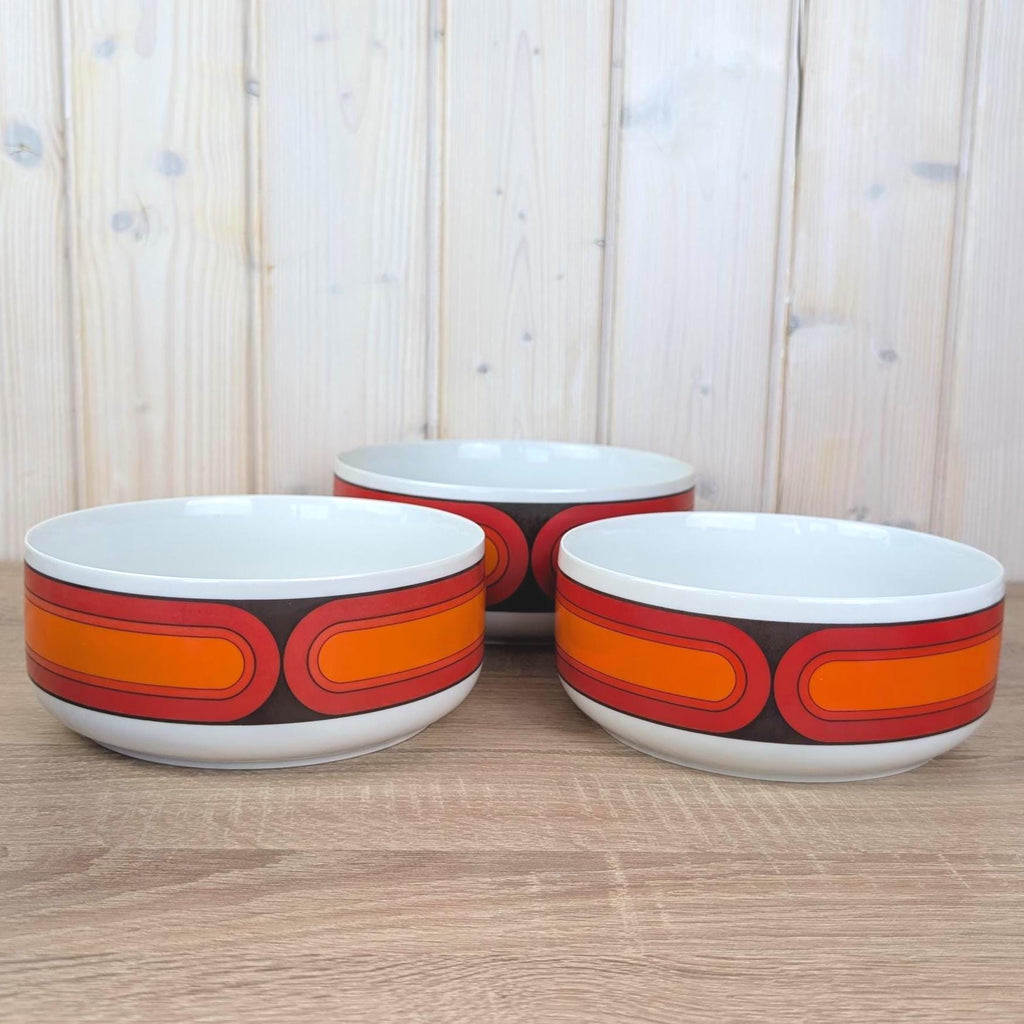 Arzberg Sizilia 3000 Serving Bowl, Hans Theo Baumann, Orange Red, 1970s German Porcelain, Choose Your Size