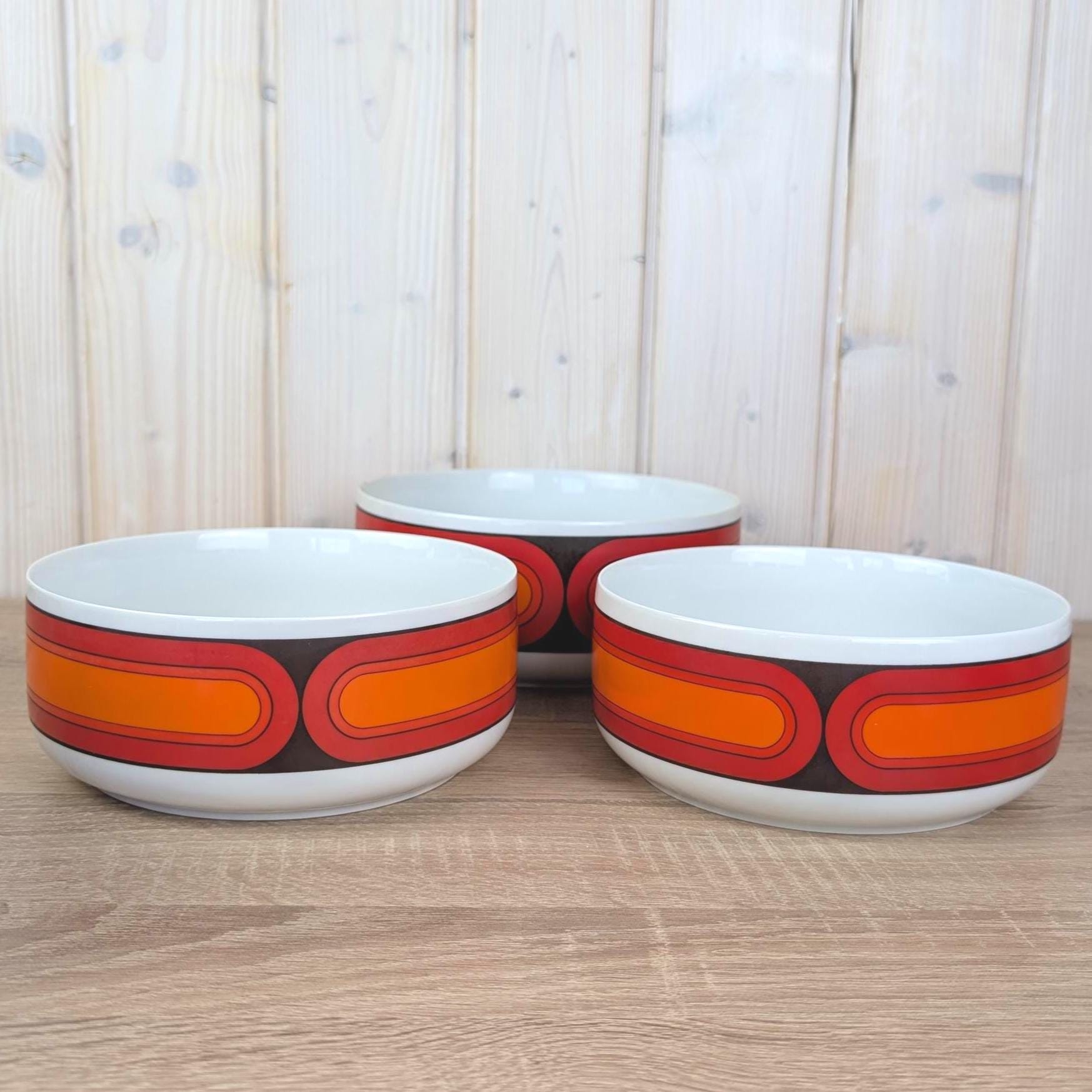 Arzberg Sizilia 3000 Serving Bowl, Hans Theo Baumann, Orange Red, 1970s German Porcelain, Choose Your Size