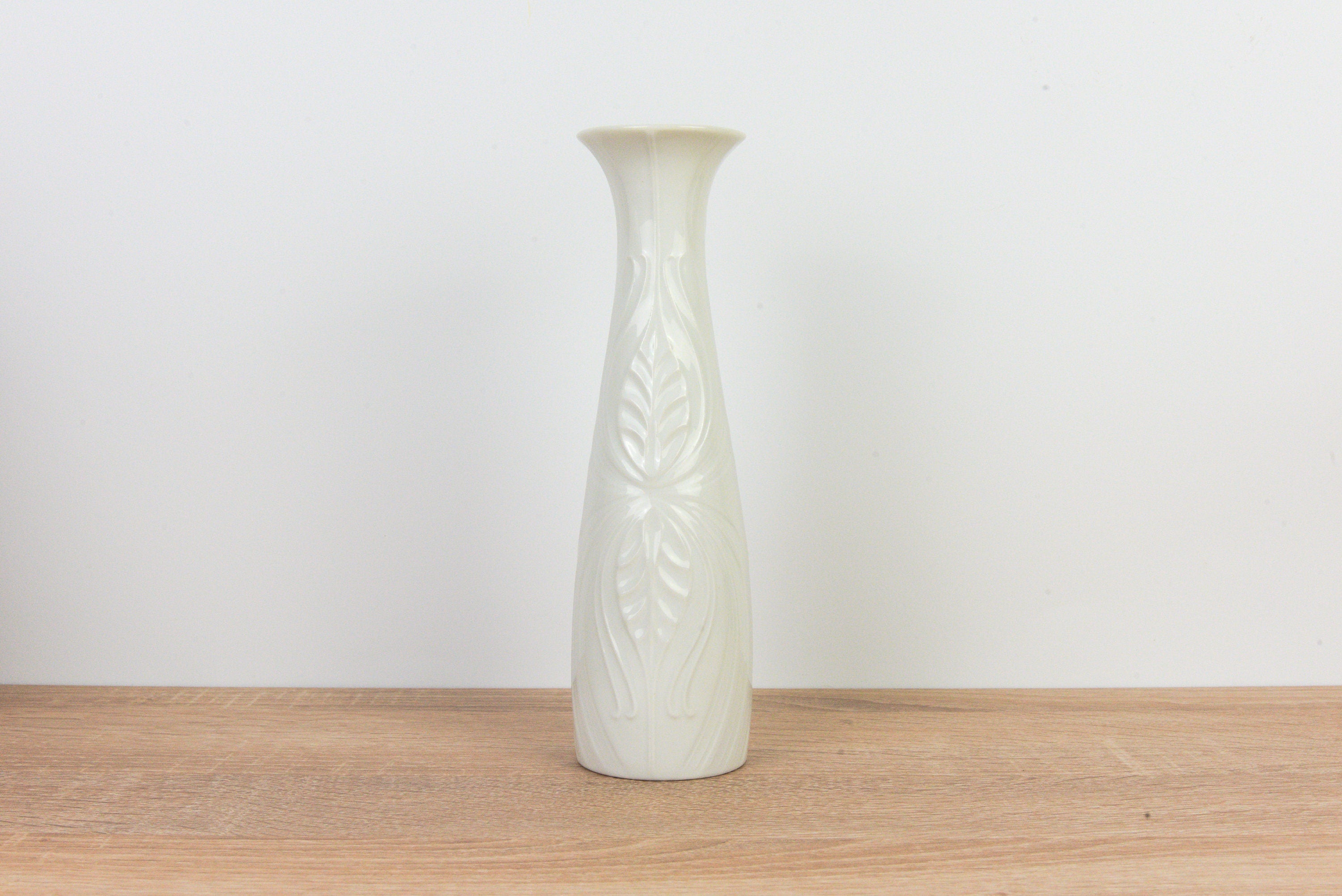 KPM - White Bisquit Vase -  Bavaria