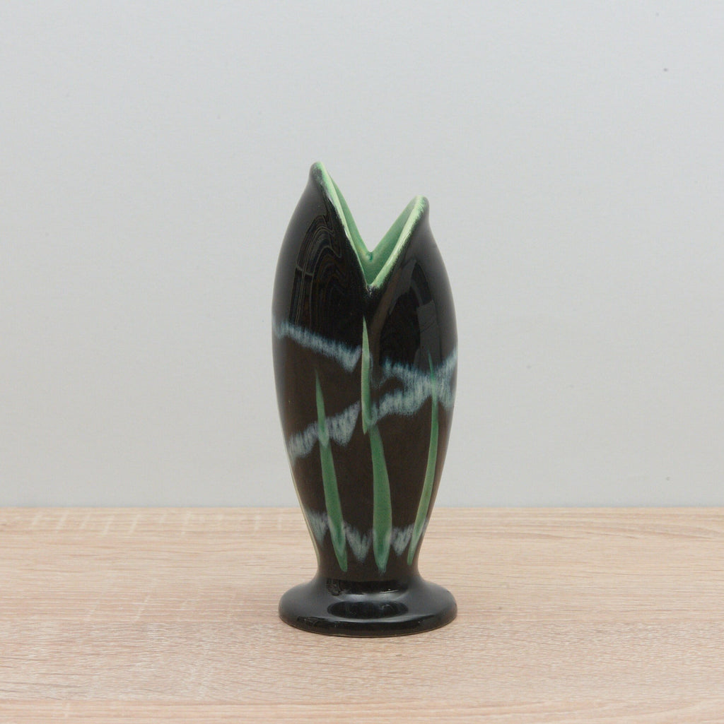 Rare - Scheurich Vase - 234-13 - Black/Green/Blue