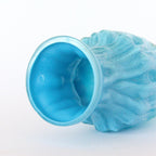1960s Ingrid Glass Vase Blue Turquoise Vintage