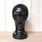 Vintage Scheurich 701 Black Ceramic Mannequin Head, West Germany, 1980s