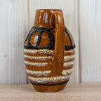 Scheurich 414-16 Vase West Germany, Mid Century Fat Lava Pottery, Brown Ceramic Vase