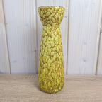 Scheurich 520-22 Fat Lava Vase, Yellow Ochre Volcanic Glaze, West German Pottery, 1960s