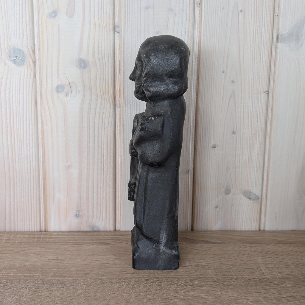 1920s St Peter With Key Statue Heavy Iron Vintage Religious Antique