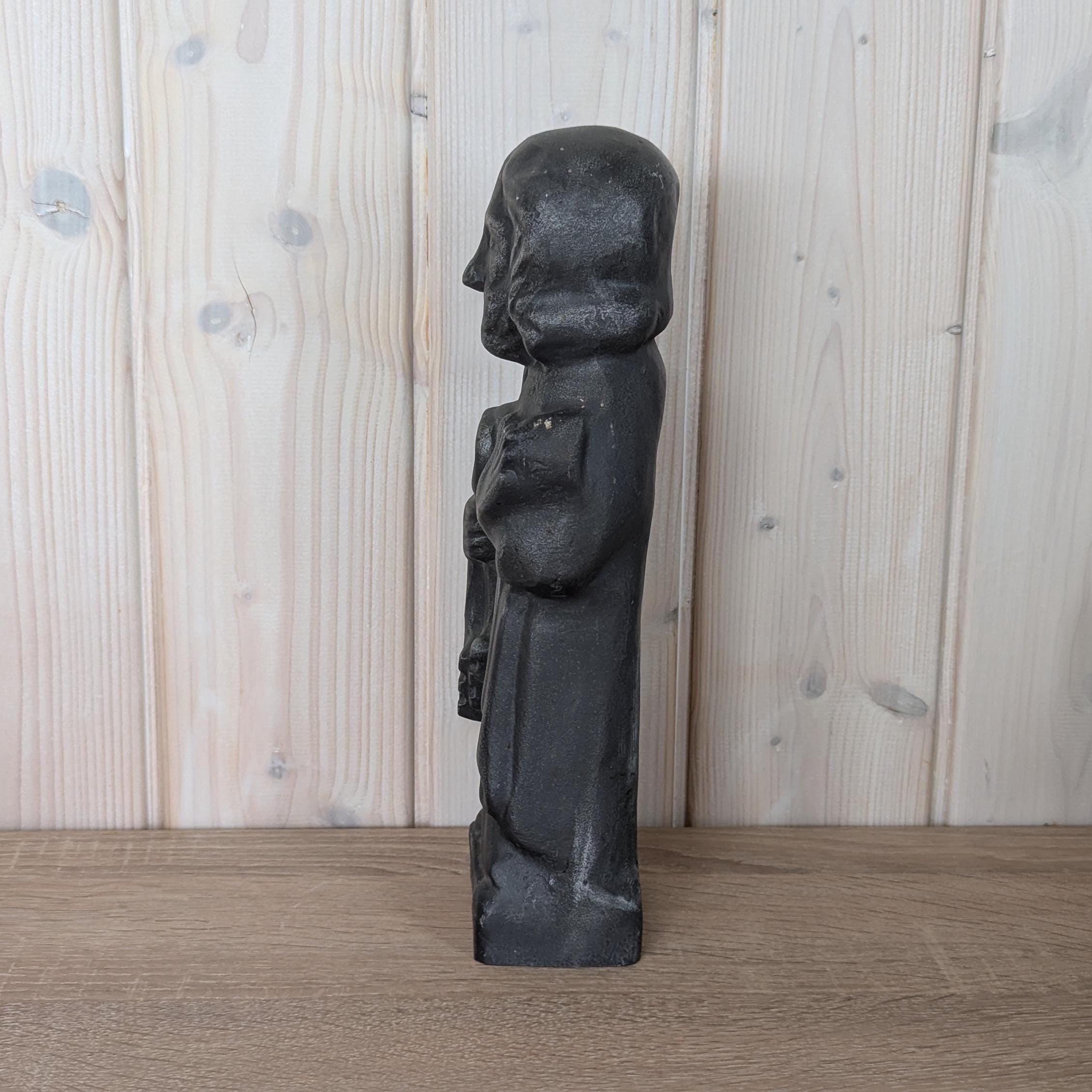 1920s St Peter With Key Statue Heavy Iron Vintage Religious Antique
