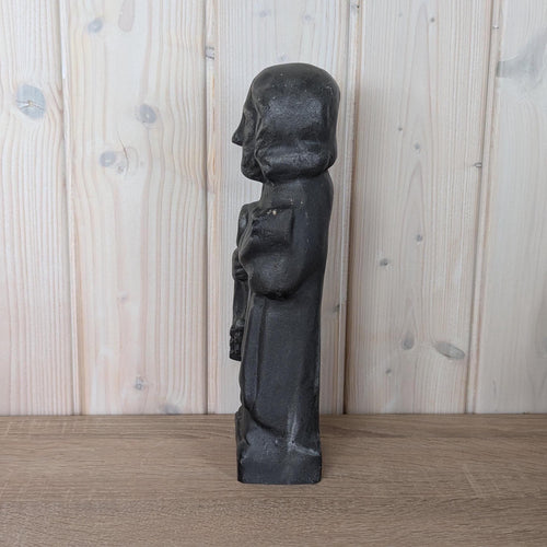 1920s St Peter With Key Statue Heavy Iron Vintage Religious Antique