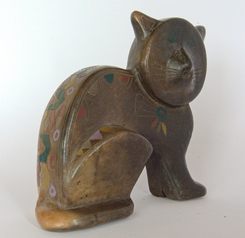 Barro Negro Ceramic Cat- Mexico - Vintage